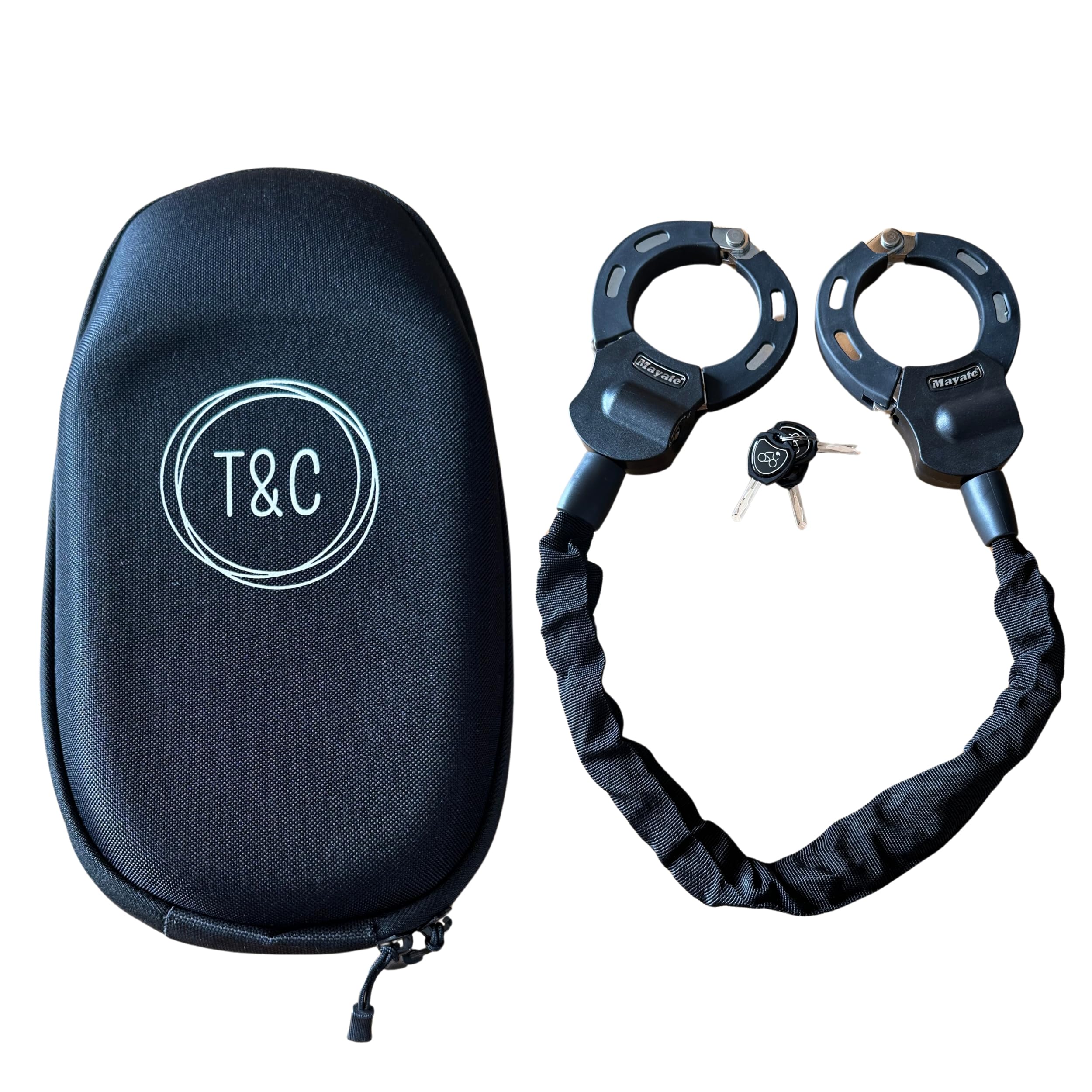 Antirrobo esposas para patinete eléctrico de bicicleta scooter con sus 3 llaves y su bolsa de almacenamiento hermética, cerradura cerradura, candado accesorios