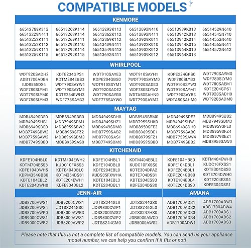 Miniatura 8 de BlueStars W10300924 Junta de sello de puerta de lavavajillas – Ajuste exacto para lavavajillas Whirlpool KitchenAid Kenmore – Reemplaza W11177741