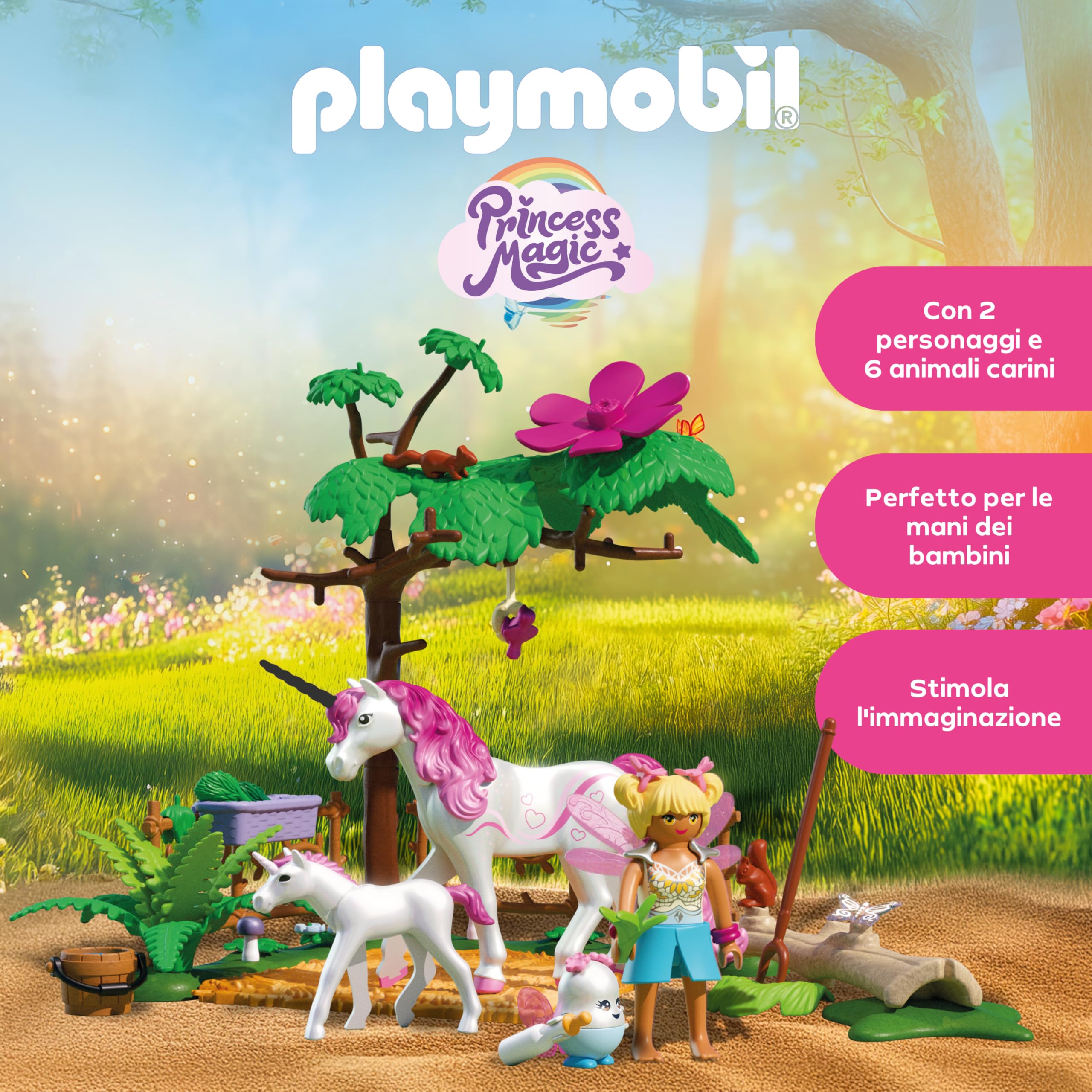 PLAYMOBIL Magical Unicorn Stable for Mother and Foal Set da gioco con statuine