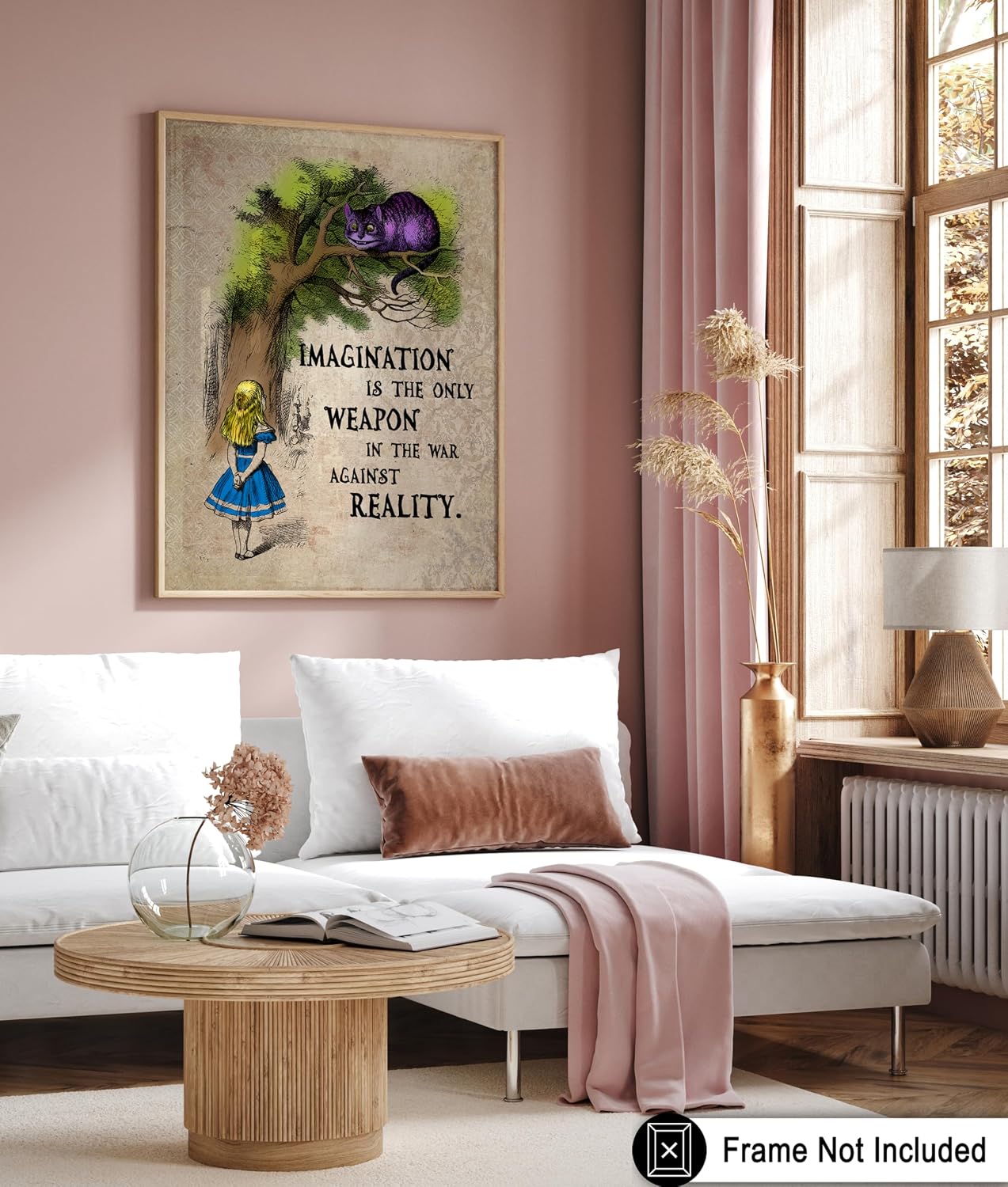 Poster Master Imagination Is The Only Weapon Print - Dictionary Poster - Alice Wonderland Art - Housewarming Gift for Boy, Girl - Decor for Bedroom, Nursery, Kid's Room - 8x10 UNFRAMED Wall Art