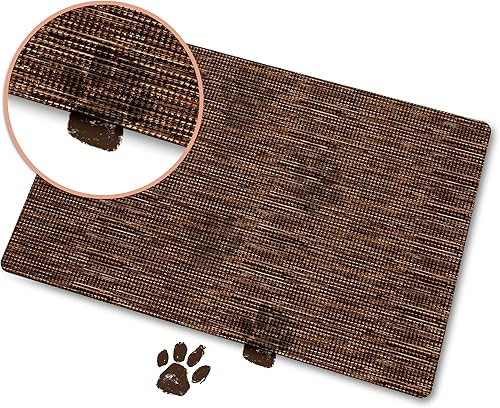 Miniatura 7 de TOWN & COUNTRY BASICS Smooth Step - Tapete de cocina de perfil bajo, lavable a máquina, con respaldo antideslizante, marrónbeige, 24 x 35 pulgadas