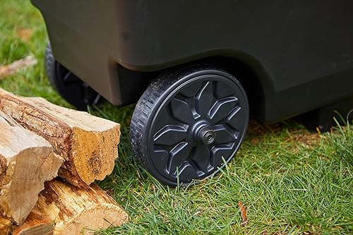 Miniatura 4 de Mighty Tuff Carrito de patio, carrito de gran capacidad con ruedas resistente, 4.5 pies cúbicos, capacidad de 200 libras, color negro