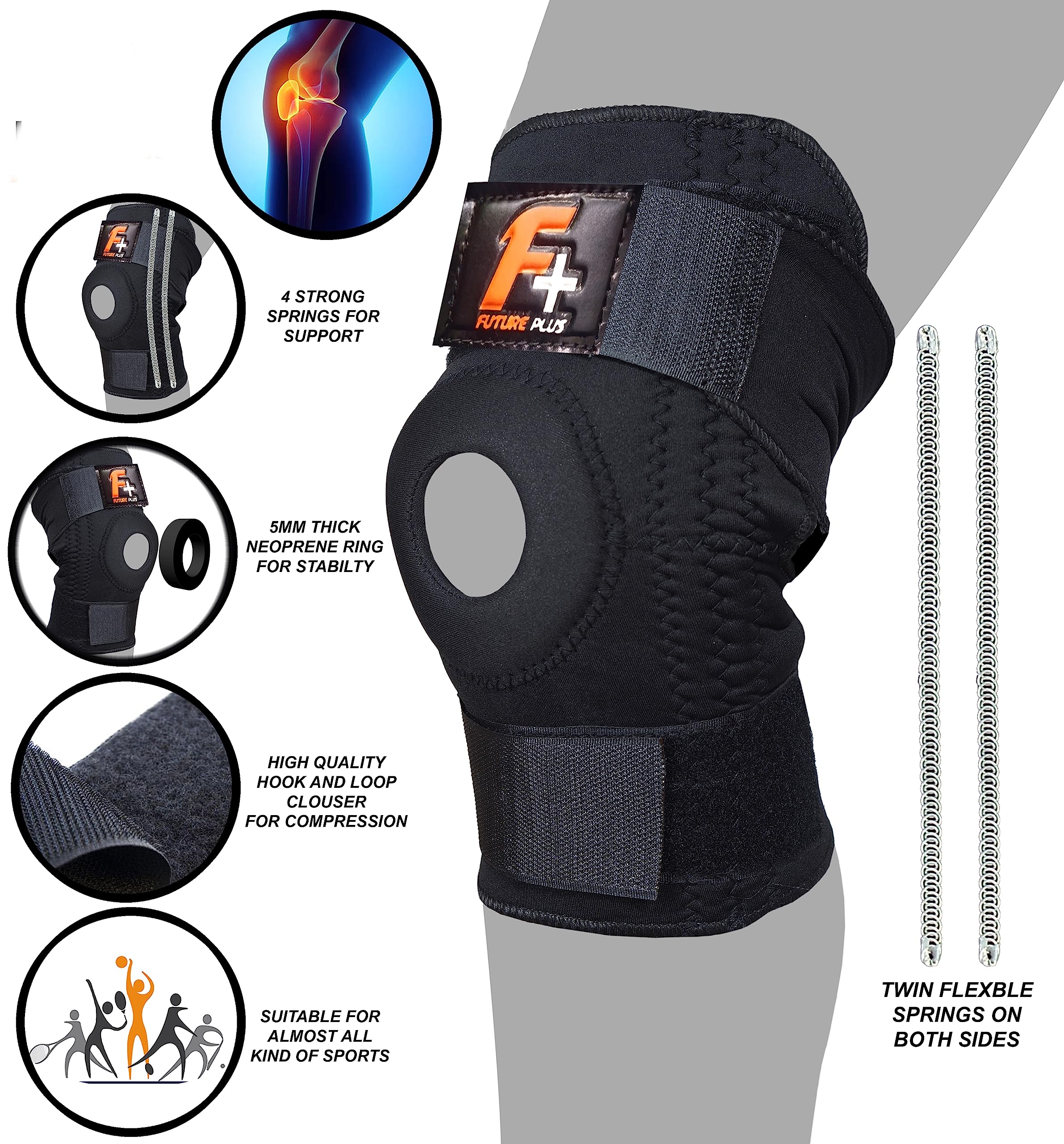 Corflex CoolTex Anterior Closure Wrap Around Hinged Knee Brace-3XL - Open Popliteal