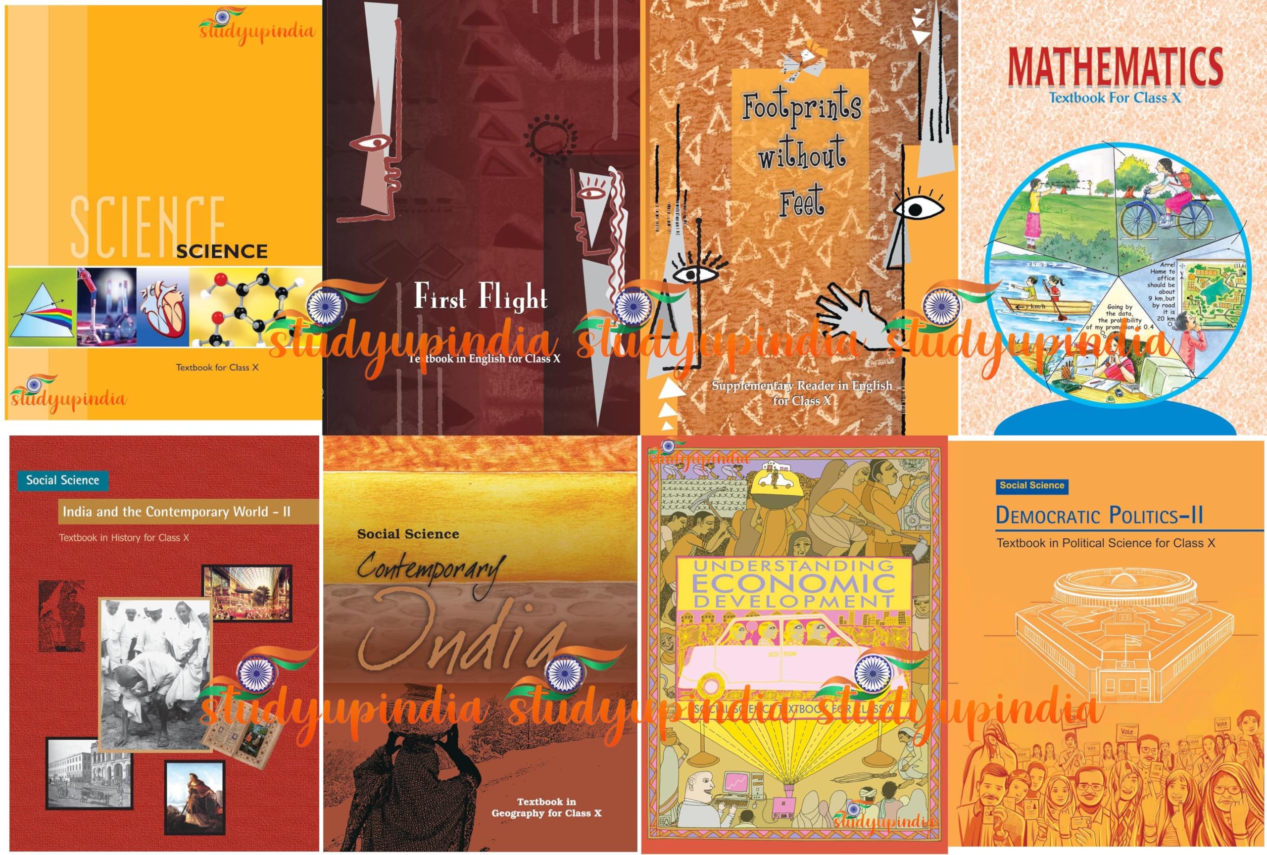 NCERT Books Set for Class 10 (English Medium)Set of 8 books 2025-26 Edition Paperback – 1 January 2022