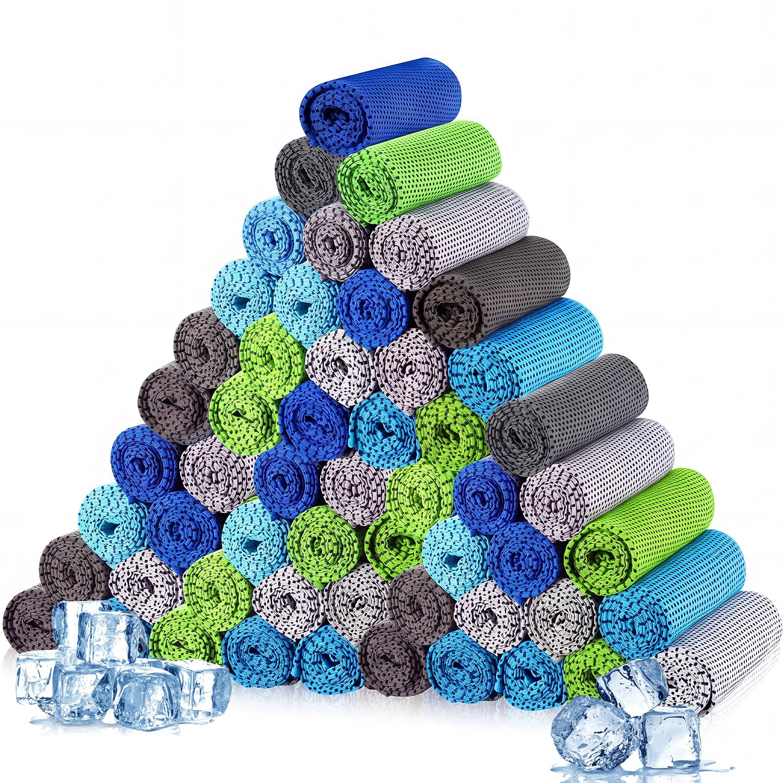Maitys 500 Pcs Cooling Towel Bulk for Neck and Face, Neutral Set