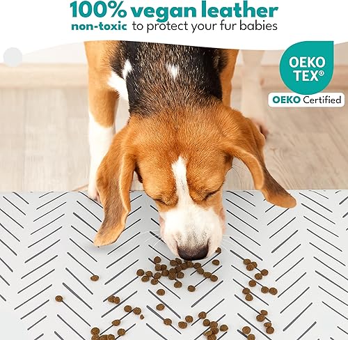 Miniatura 8 de NALALAS Tapete bohemio grande impermeable para perros, tapete de comida y agua, tapete de comida para mascotas, tapete de comida para gatos, tapete