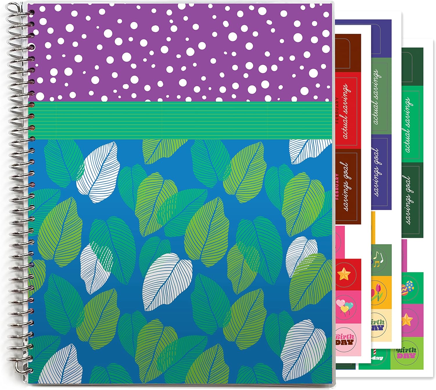 Budget Planner - Undated Monthly Planner, Bill & Expense Tracker, Cash Envelope Budgeting, Debt, Income, & Savings Budget Binder with Sticker Set - Paycheck Planner (Multi Colored)