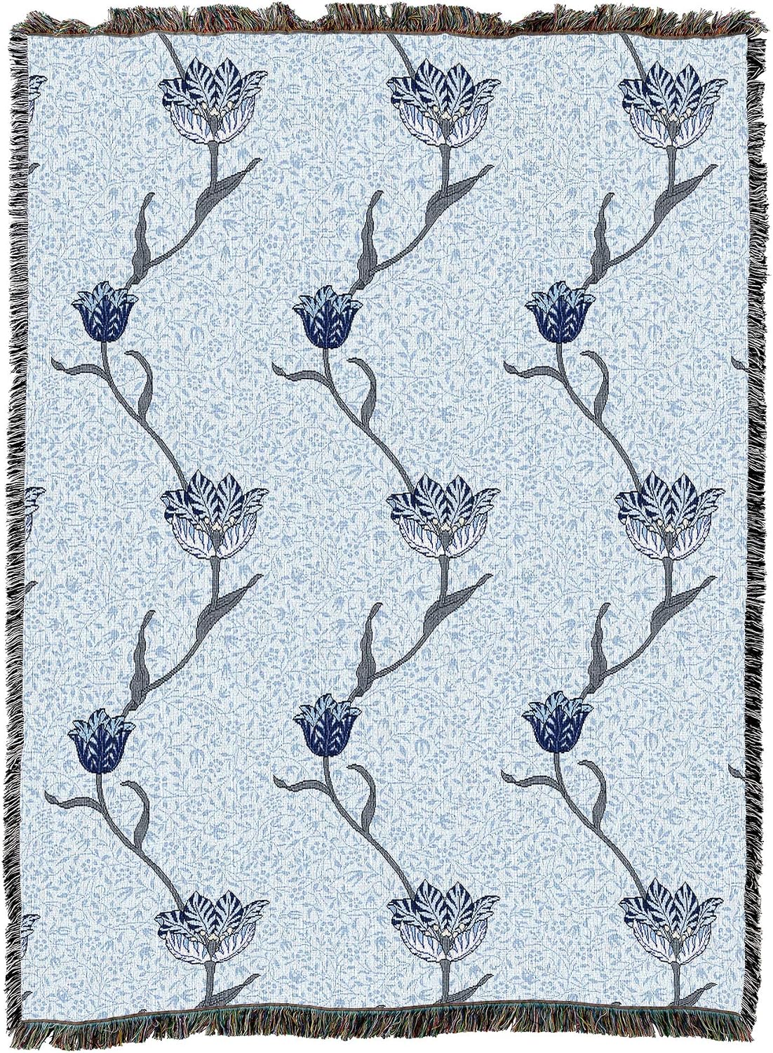 Pure Country Weavers William Morris Garden Tulip Sylvan Blanket - Arts & Crafts - Gift Tapestry Throw Woven from Cotton - Made in the USA (72x54)