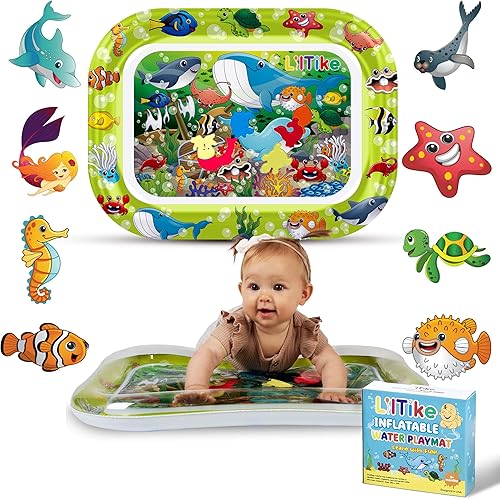 Tapete de agua para bebés Alfombra de agua para bebés extremadamente duradera con diseños cautivadores Tapete de agua boca abajo para bebé (obra