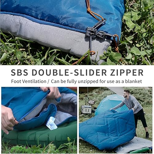 Miniatura 5 de Unigear Camfy Bed - Saco de dormir de 50 F  Saco de dormir cómodo de primera calidad para adultos y niños  Ligero portátil para acampar en clima