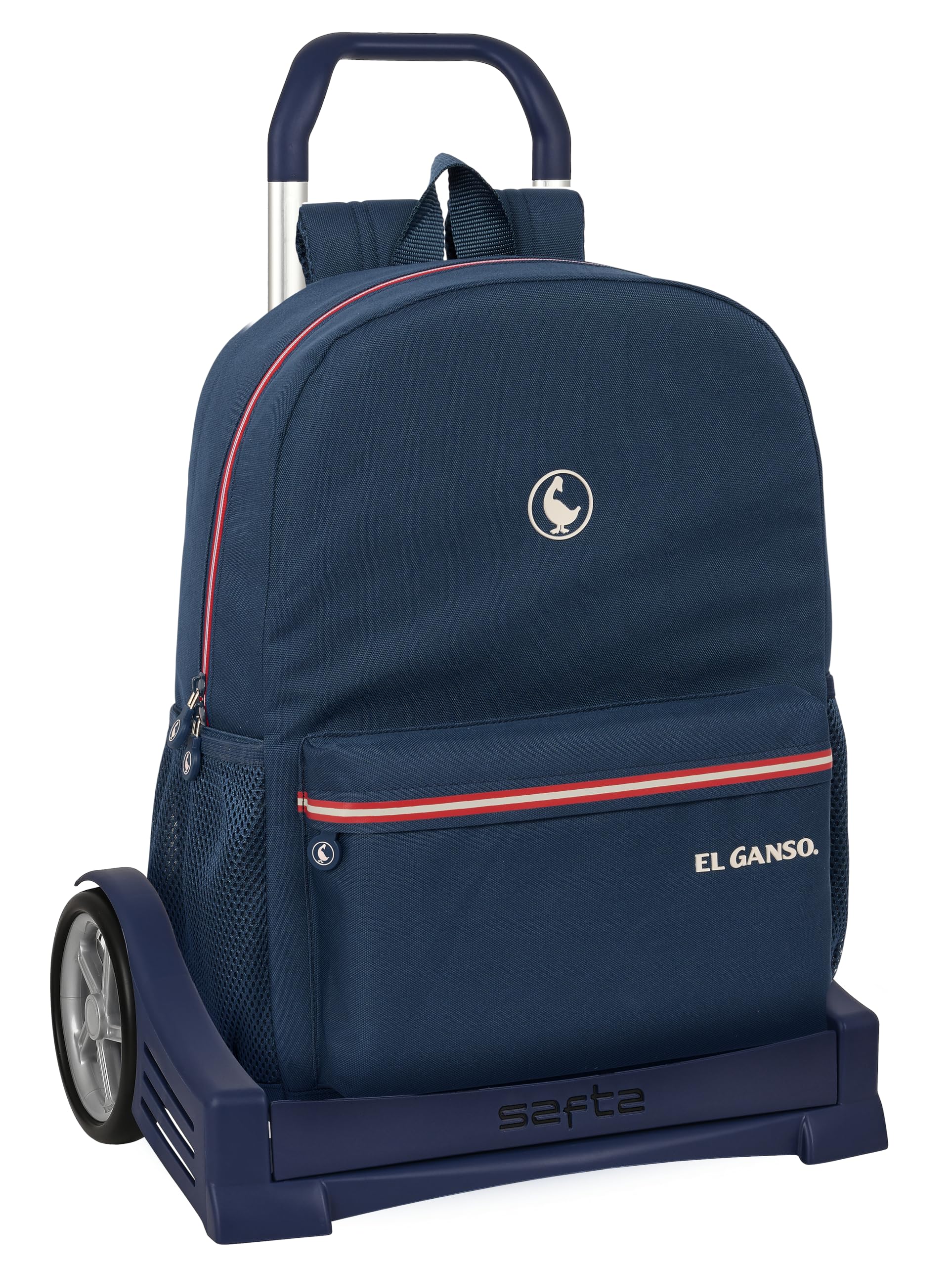 Safta EL GANSO CLASSIC - Backpack, Ergonomic Backpack, with Evolution Trolley, Ideal for Children of Different Ages, Comfortable and Versatile, Quality and Resistance, 32 x 14 x 43 cm, Navy Blue,