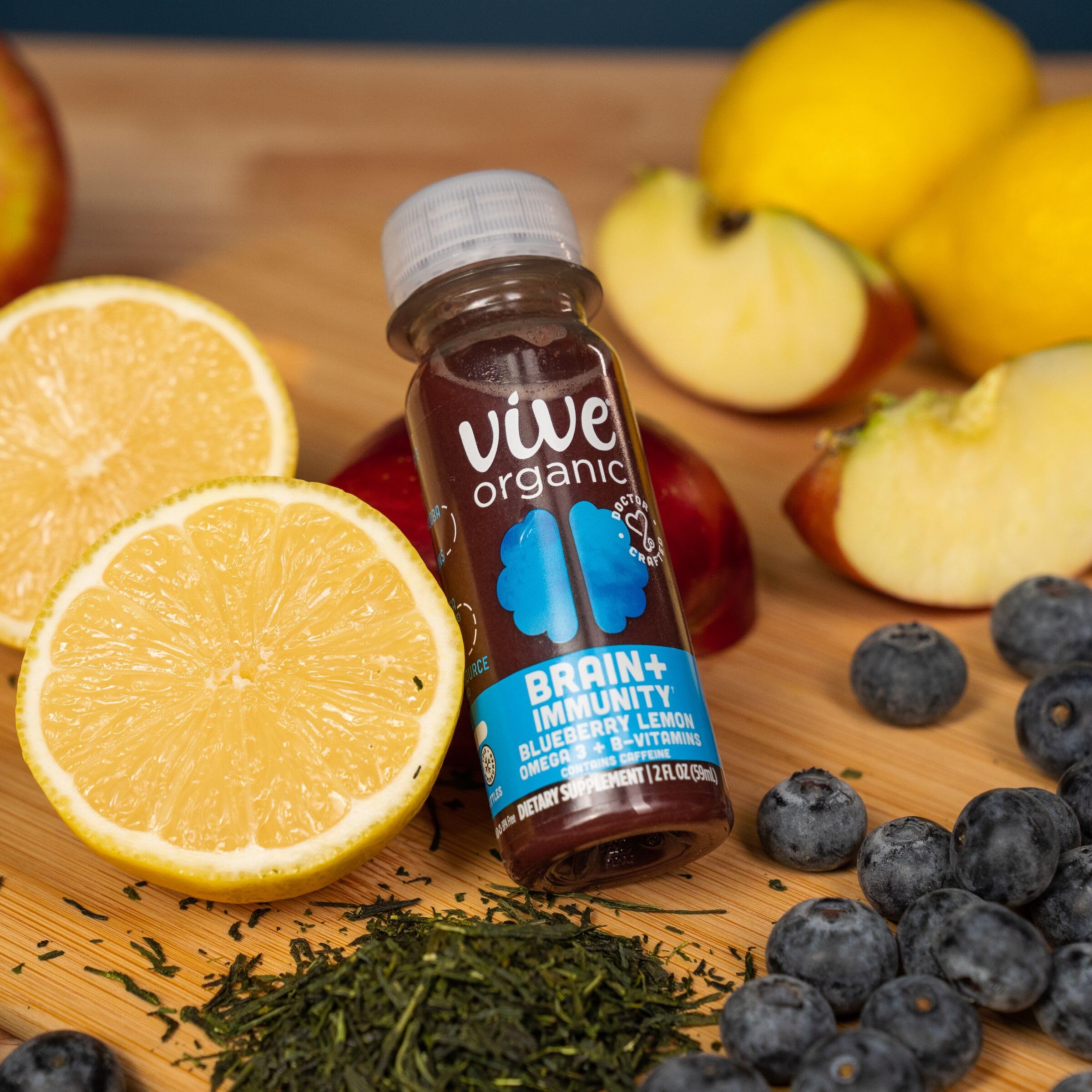 Vive Organic Organic Brain Plus Immunity Shot SGL, 2 FZ | Grocery