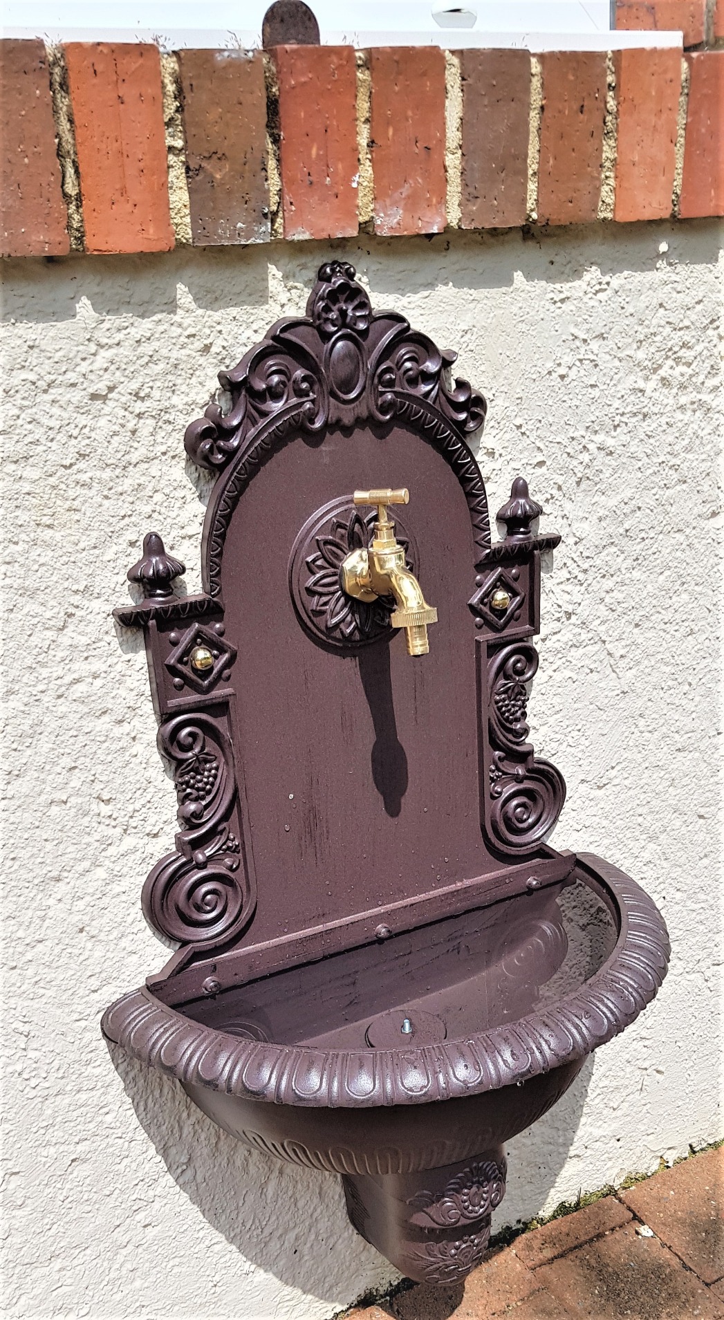 Fontaine Murale Antique En Métal Blanc – Style Robinet En Laiton – Palazzo INT LTA310