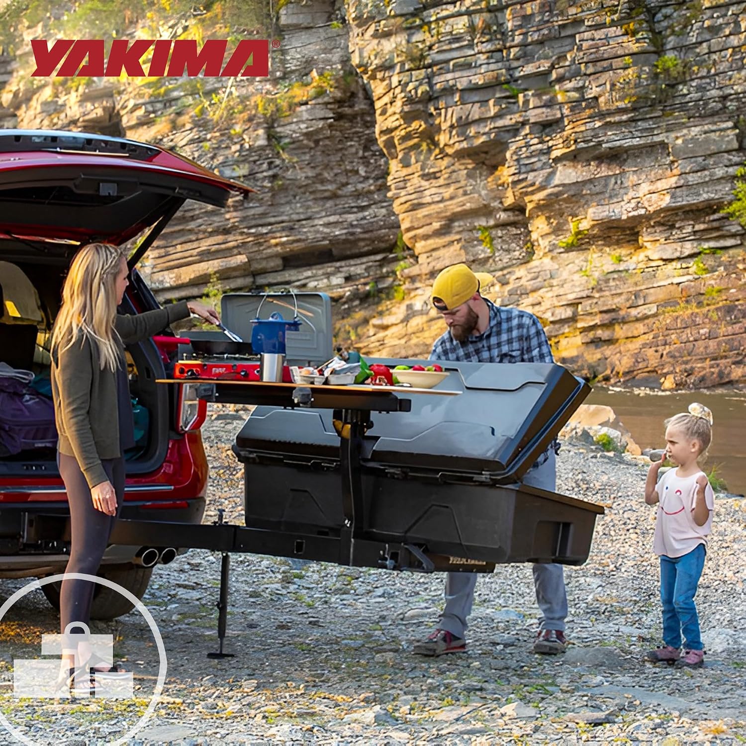 Yakima EXO BackDeck Table Top Mount Accessory for EXO SwingBase or EXO TopShelf Hitch Cargo Carrier Base Rack System, Tabletop Only