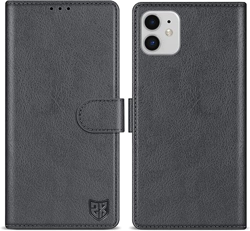 Miniatura 8 de ZZXX Funda tipo cartera para iPhone 11 con bloqueo RFID, ranura para tarjetas, función atril, cierre magnético, funda protectora de cuero para