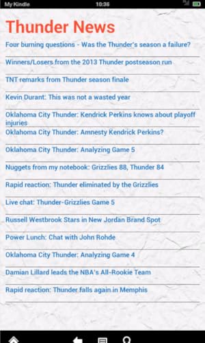 OKC Basketball News (Kindle Tablet Edition)