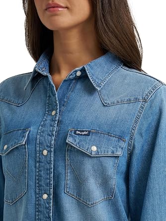 Wrangler Women's Bleached Denim Shirt