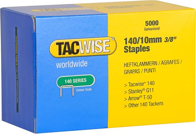 Tacwise 342 140 Series 10mm Heavy Duty Staples for Staple Gun (5000 Pieces), 0342