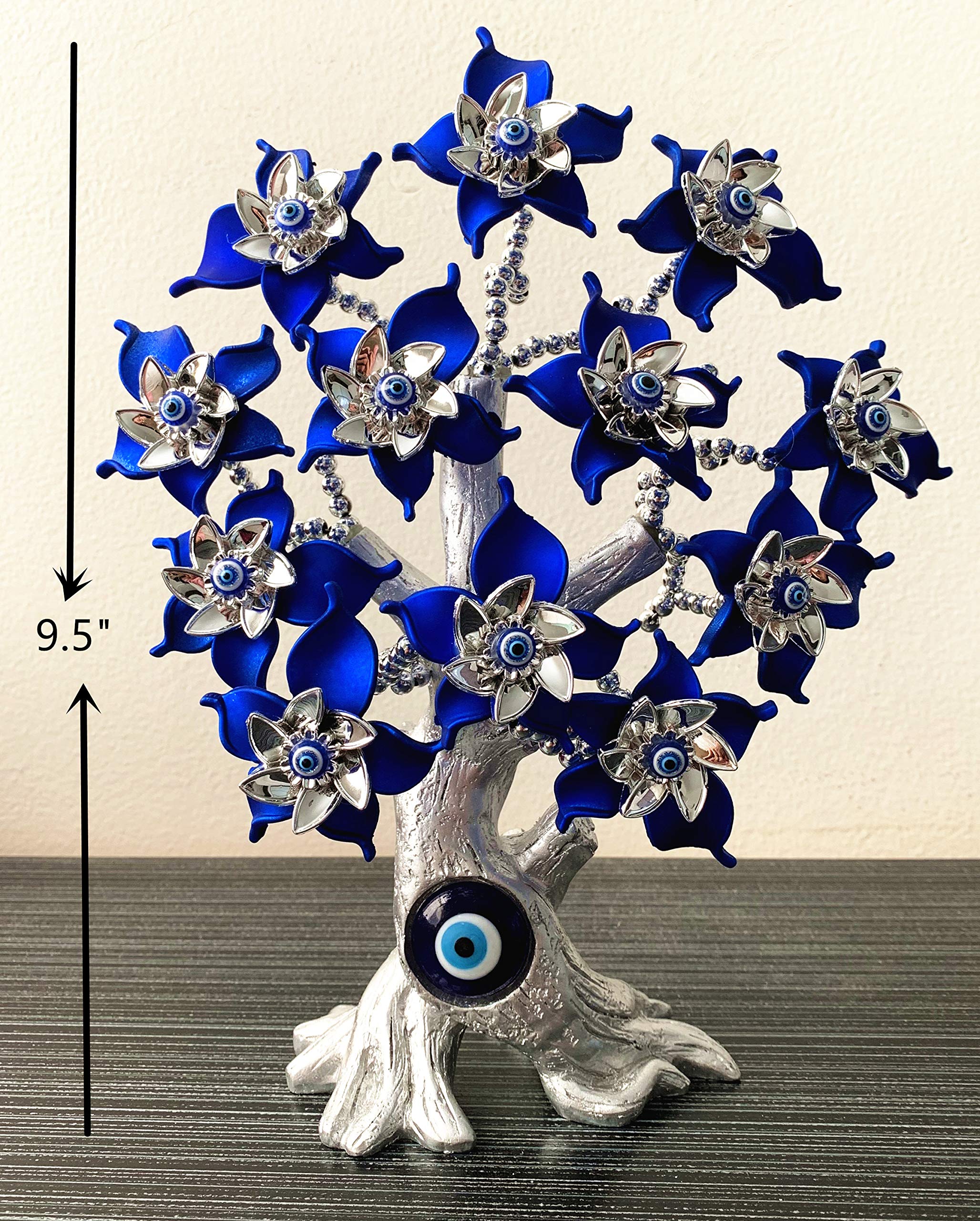 Blue Evil Eye Turco Nazar Money Fortune Tree Lucky Elephant
