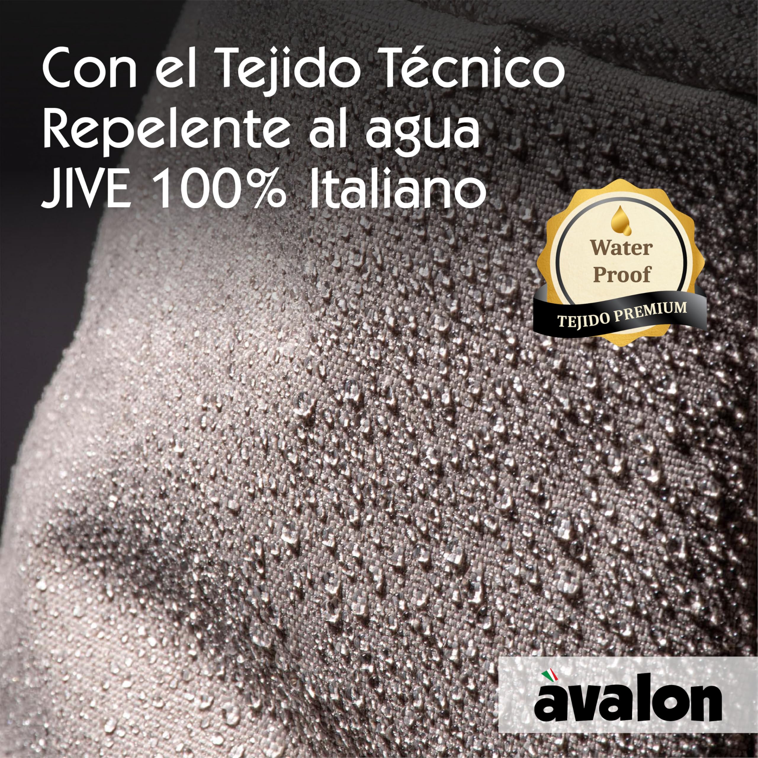 Avalon - Puff Salon Modelo Jive en Tela Técnica Reforzada, Modelos de Puff Pera con Relleno Incluido, Puf Muy Ergonómico y Cómodo, Anti-desgarros e Impermeable, Made in Italy(Grande XL-Blanco)