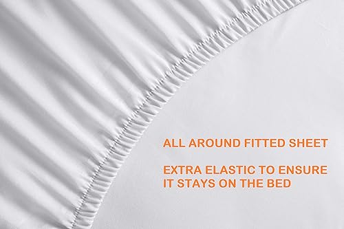 Miniatura 6 de Elegant Comfort Juego de sábanas de lujo de 4 piezas suaves y acogedoras de 1500 hilos, calidad egipcia, resistente a las arrugas, hermoso diseño