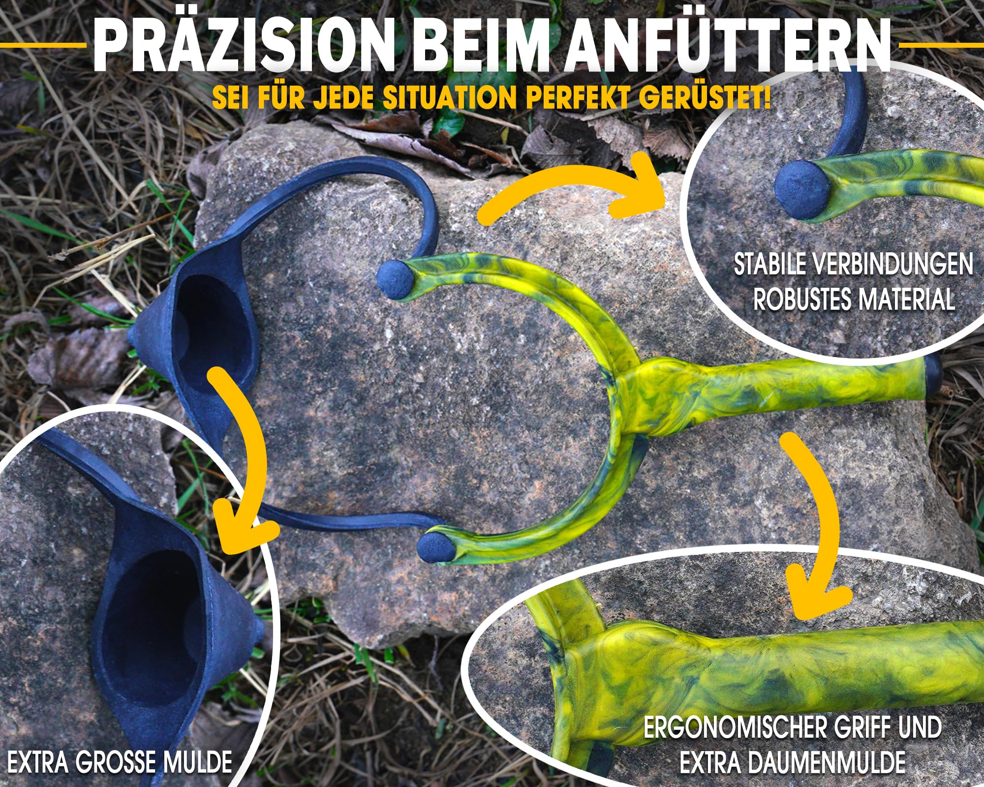 Angel-Berger Proca do zanęty Eco, proca do larw, katapulta, proca do boilies, nęcenie podczas wędkowania