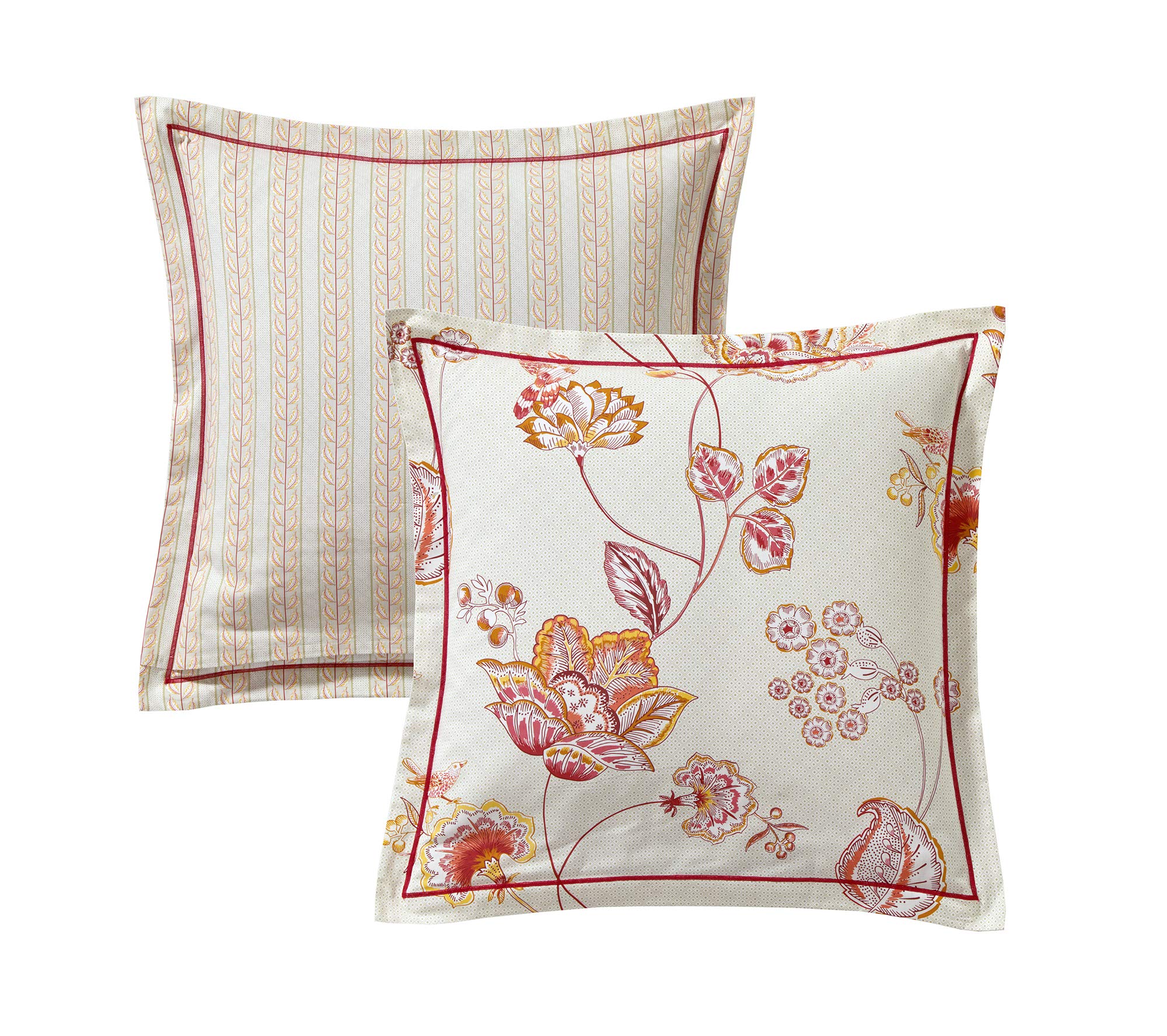 Blanc des Vosges Hummingbird Terra Cota Pillowcase 65 x 65 cm 100% Cotton 57 Threads/cm2