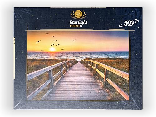 Miniatura 8 de MyPuzzle Sunset On Dune Beach in The North Sea - Rompecabezas prémium de 500 piezas para adultos