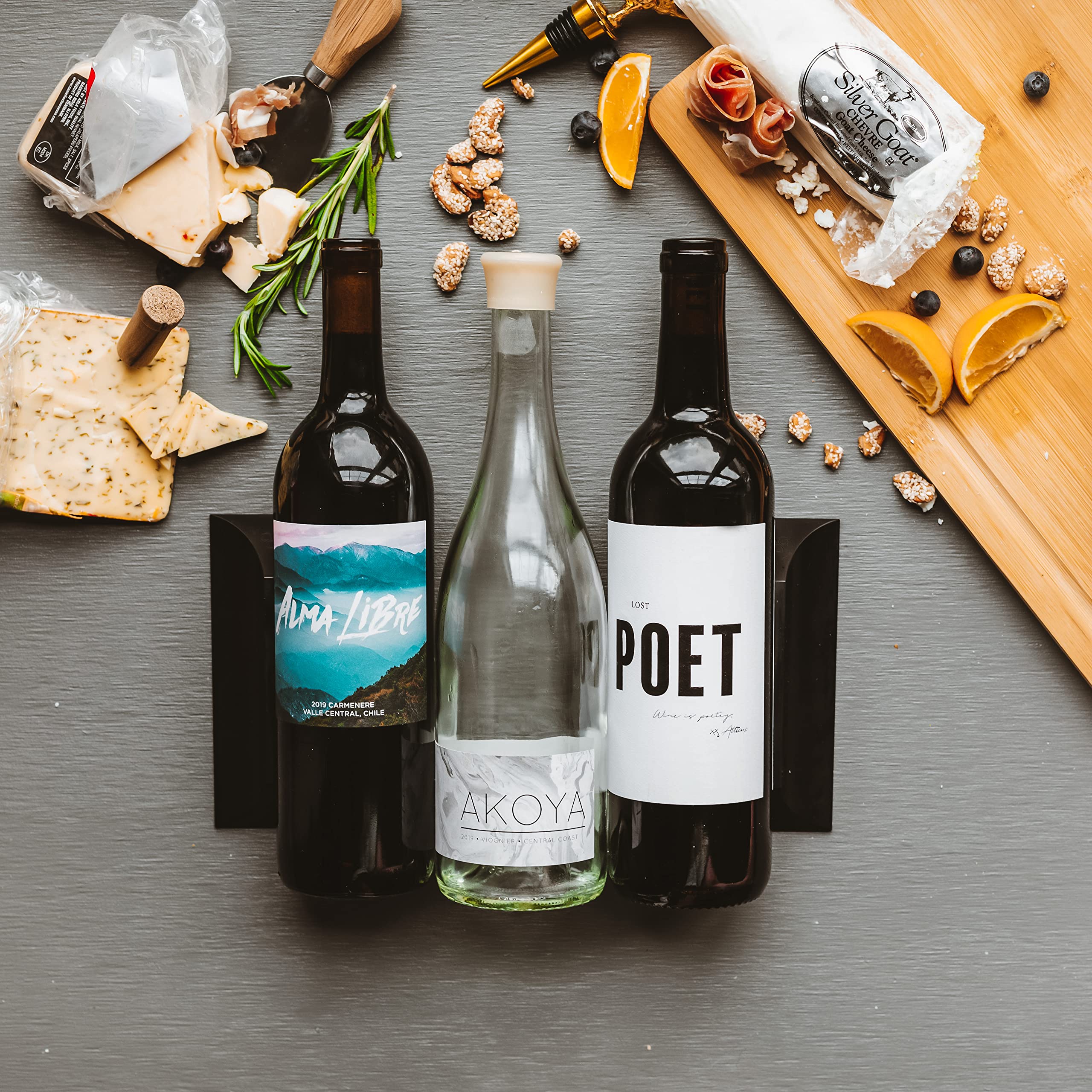 El estante de vino de metal compacto que es el regalo perfecto para los amantes del vino (negro azabache) 6