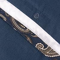 Vista 4 de Superior Juego de funda de edredón de franela de algodón de alta calidad, para todas las estaciones, 100% algodón cepillado, juego de 2 piezas