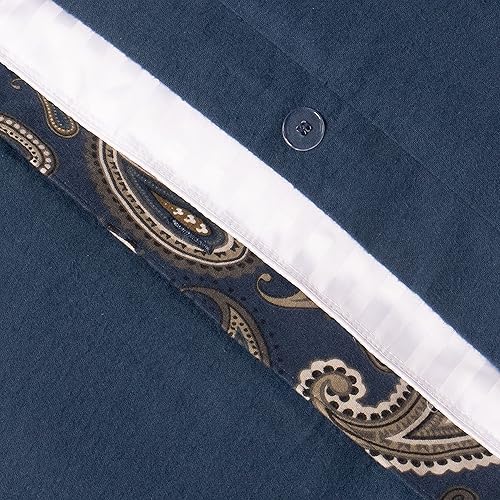 Miniatura 4 de Superior Juego de funda de edredón de franela de algodón de alta calidad, para todas las estaciones, 100% algodón cepillado, juego de 2 piezas con