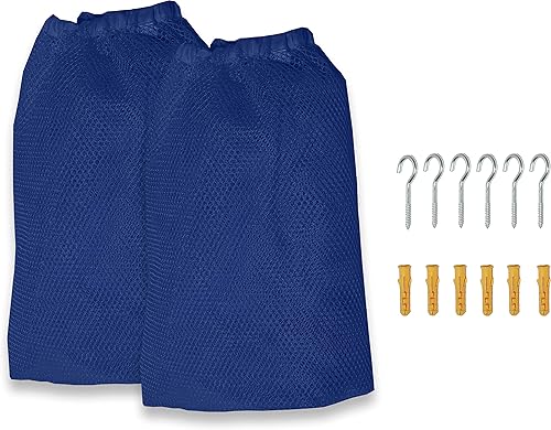 Miniatura 13 de Simple Houseware Paquete de 2 hamacas de juguete de peluche, almacenamiento de pared de esquina para habitación de niños, color negro Negro,Azul