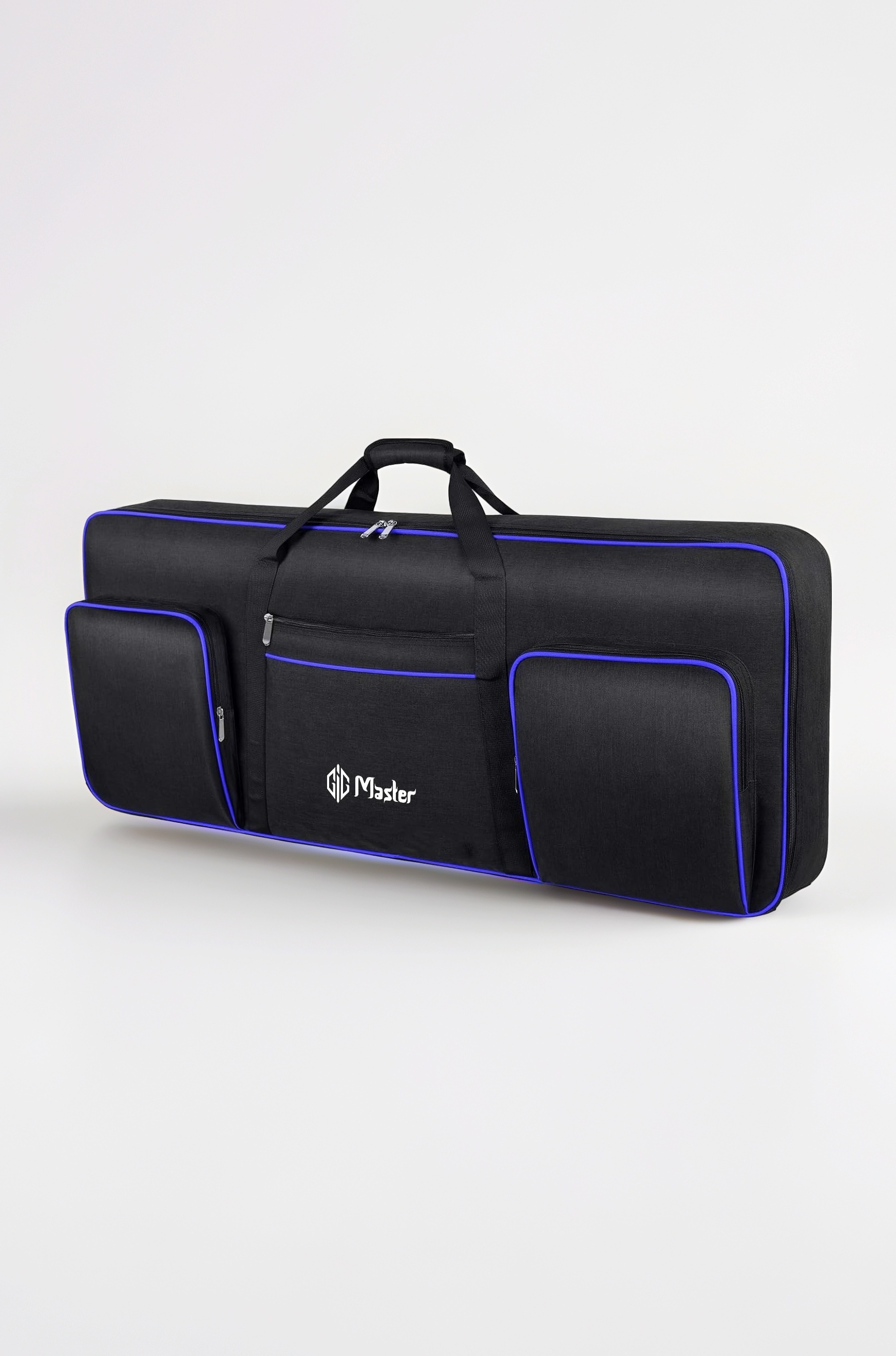 GIG Master Heavy Padded Keyboard Bag/Cover/Case for Yamaha PSR-SX720, SX920, 61-Keys Arranger Keyboard with Dust Cover & Double Pocket(Black & Blue)