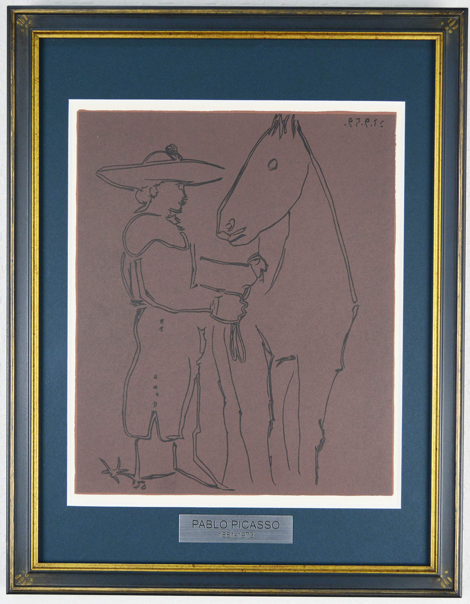 Amazon.co.jp: パブロ ピカソ 『馬と闘牛士 【酒神の宴、女、雄牛と