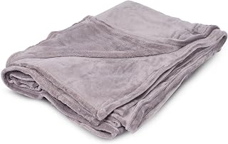 Internet’s Best Plush Throw Blankets | Café (Brown) | Ultra Soft Coach Blanket | Light Weight Sofa Throw | 100% Microfiber Polyester | Easy Travel | Twin Bed (Grey, 228 cm x 228 cm)