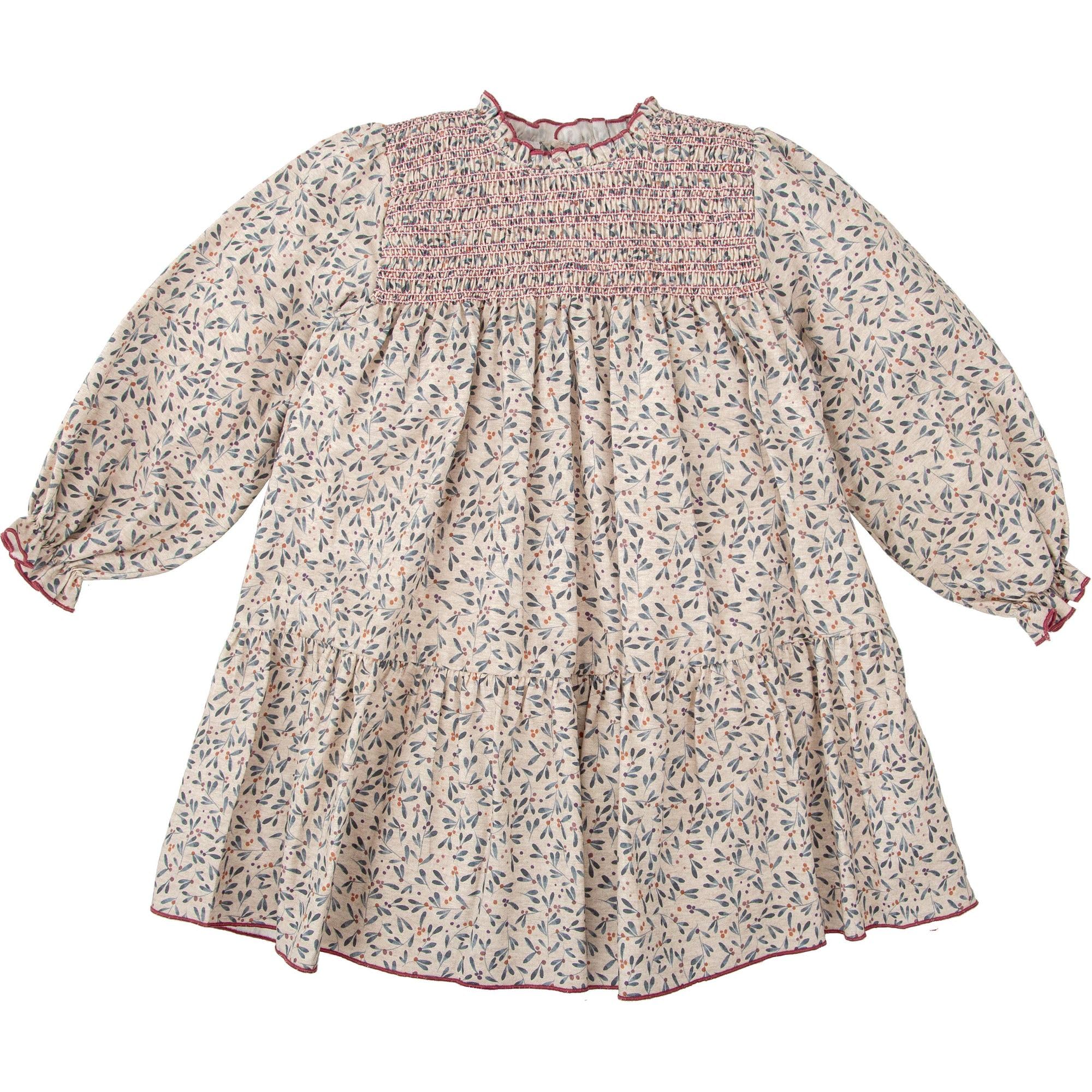 BABIDU Vestido Niña Manga Larga, Algodón Suave y Transpirable, Diseño Cómodo para el Día a Día o Eventos, Infantil