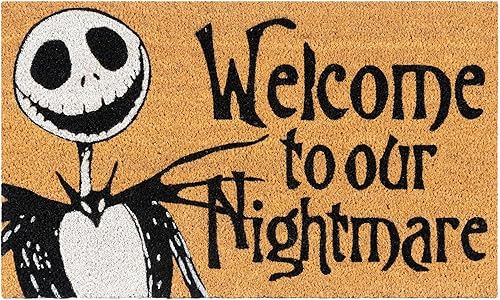 Miniatura 4 de Gertmenian Paquete de 2 alfombrillas de coco de pesadilla antes de Navidad (paquete de 2), tapetes de bienvenida para puerta delantera y trasera,
