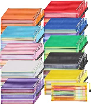 JARLINK 120 Pack Mesh Zipper Pouch, Zipper Pouch bulk in 10 Colors, Multipurpose Travel Bags for Organizing Makeup Essentials, Travel Accessories, Office, School and Teacher Supplies
