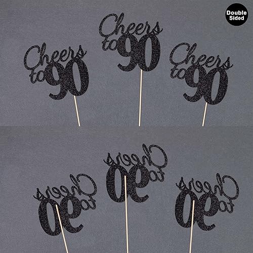 Miniatura 114 de Gexolenu Cheers to 40, paquete de 10 centros de mesa de cumpleaños de 40 cumpleaños con purpurina de color oro rosa de doble cara para mesas
