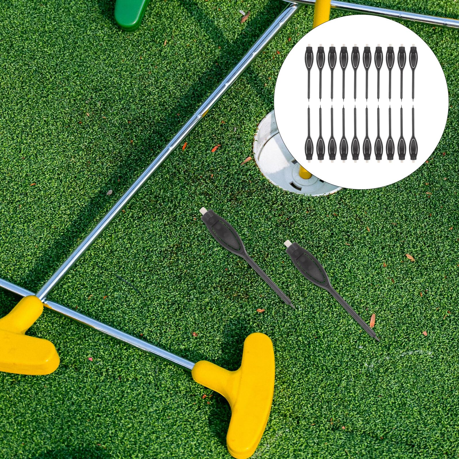 KALLORY Matite da Golf Set 20 Pezzi in Plastica Nera con Gomma e Clip