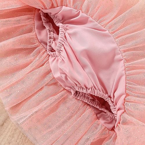 Miniatura 8 de Conjunto de mameluco de algodón para el primer cumpleaños para niñas con lentejuelas y lazo para la cabeza, 3 piezas