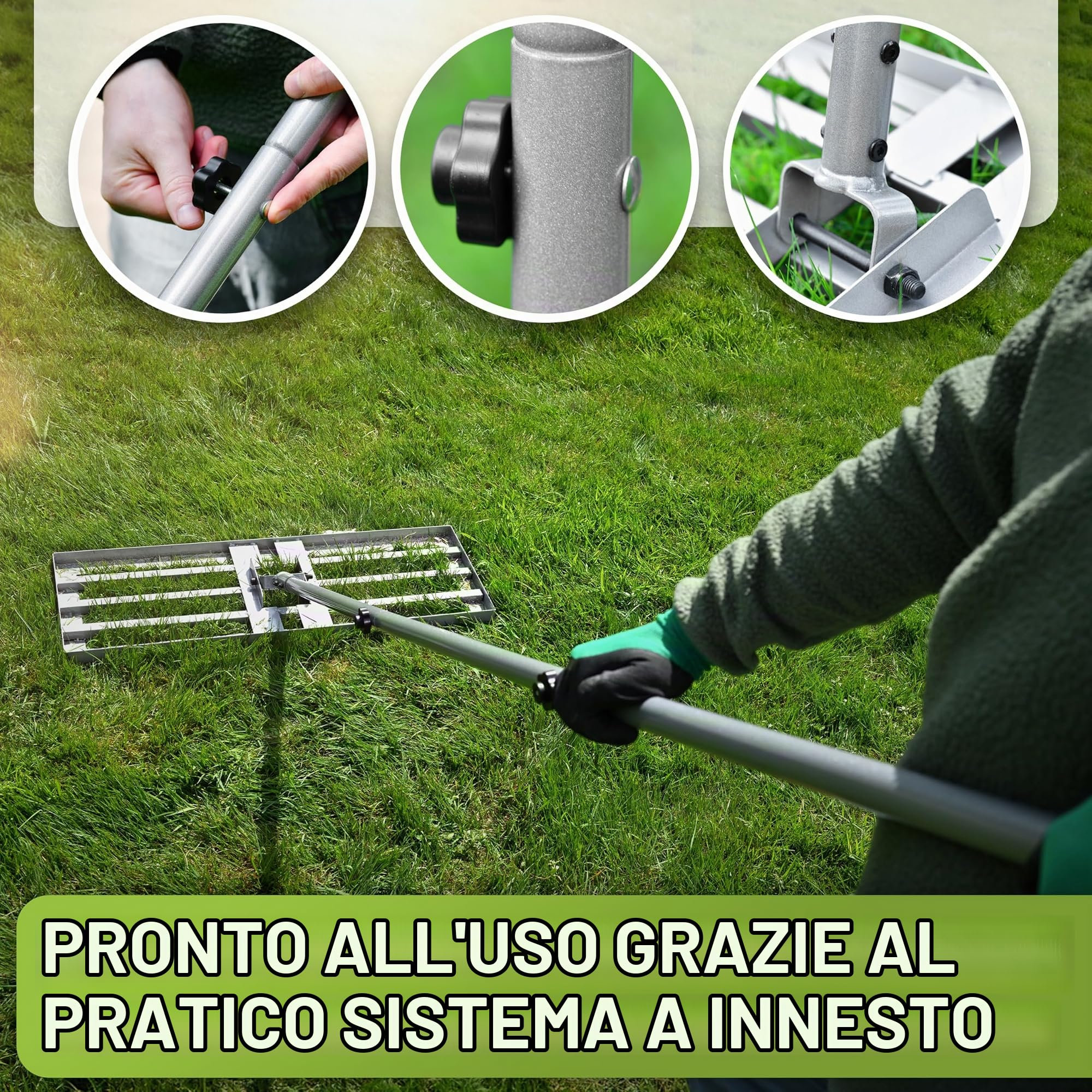 WENDOWERK® 80 x 30 cm estrattore prato inclusi guanti e accessori