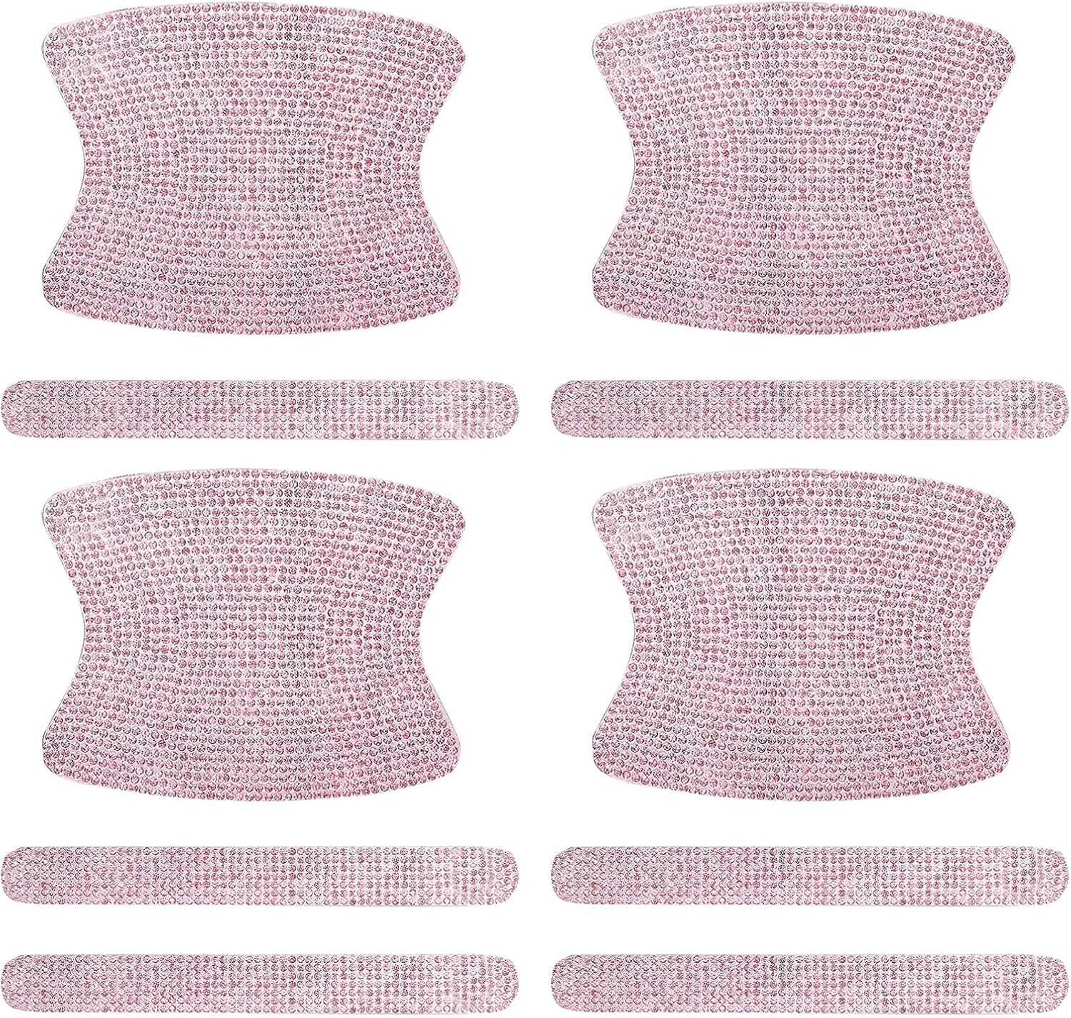 10PCS Bling Car Door Handle Protector, Crystal Rhinestone Anti-Scratch Door Bowl Sticker, Doors Handles Protector Cover, Universal Shiny Auto Decor Decals Accessories for Women Girls (Pink)