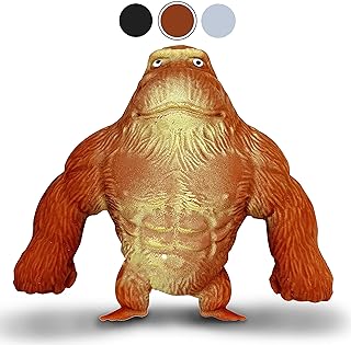 Squishy Monkey Toy Stretchy Monkey Squishies Stress Balls for Kids (1-Pack) Squishy Fidget Toys Monkey Splat Toy Stress Relief Toy Autism Sensory Toys for Autistic Children Party Favors (Brown)