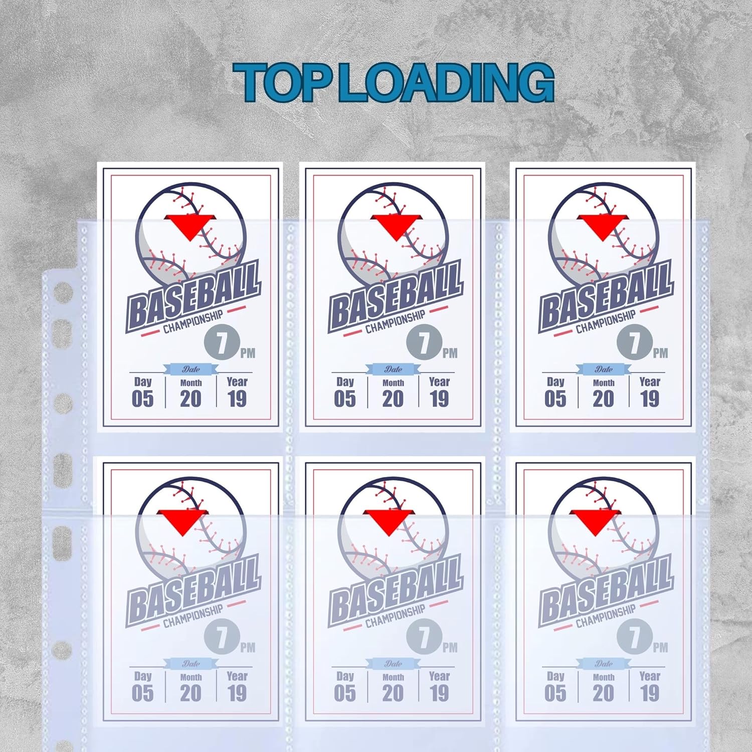 PERFORMORE 9-Pocket Trading Card Binder Sleeves for 3 Ring Binders | Yugioh, Baseball, Pokemon, Sports Card Page Protector Sheets | Plastic Top Loader Pages (25 Pack)
