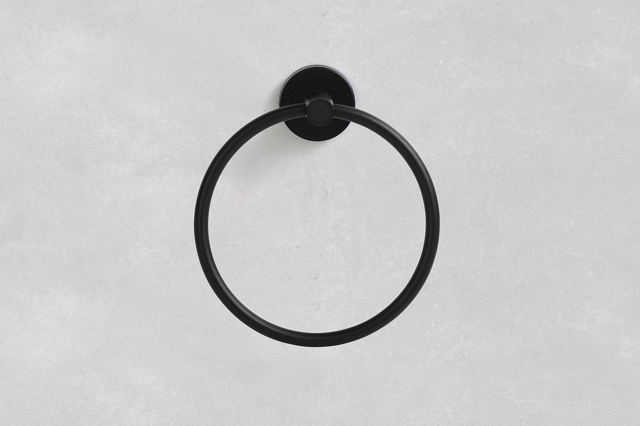 Scaldasalviette esclusivo in acciaio inox | Portasciugamani da bagno Portasciugamani ad anello (Acciaio Inossidabile (Nero))