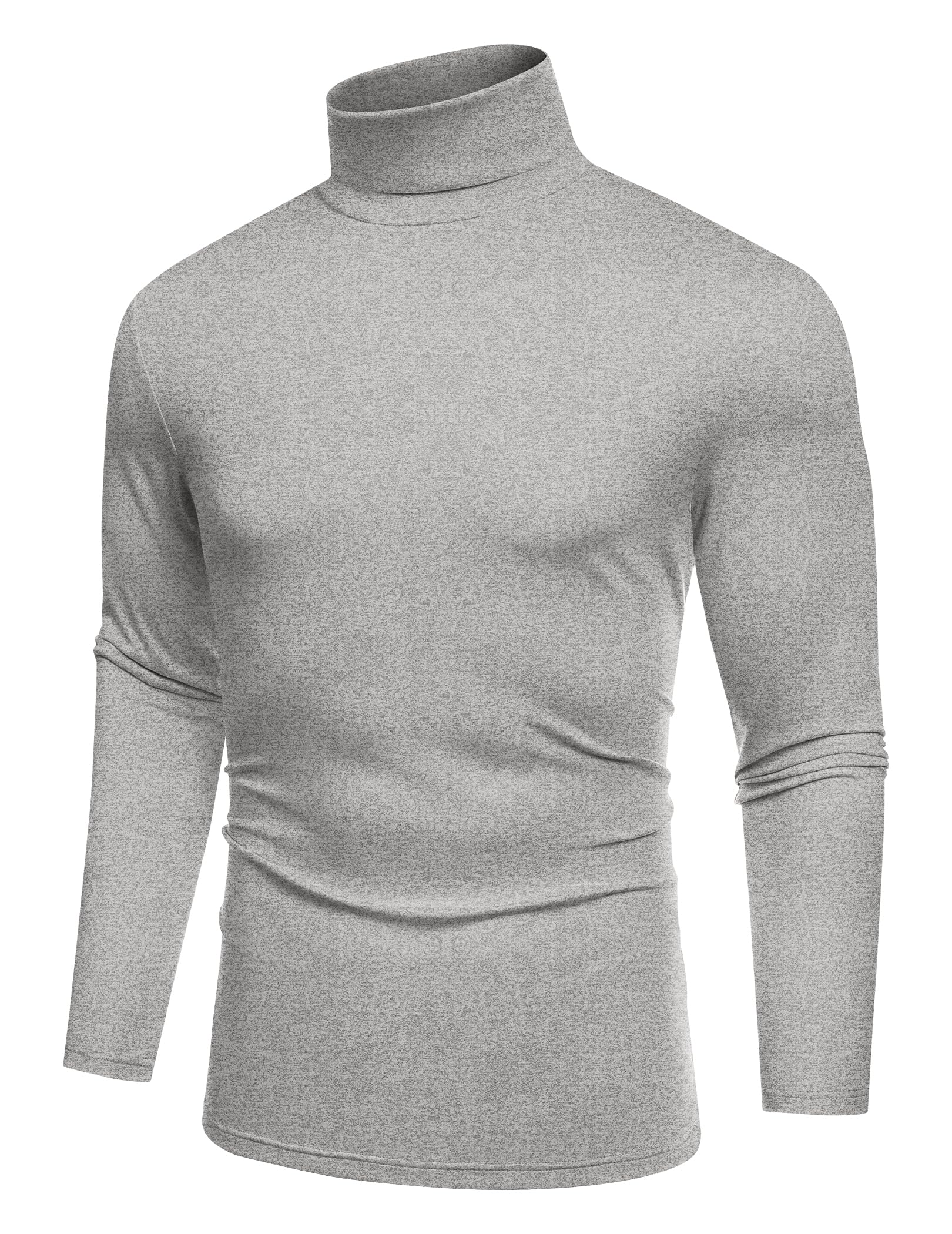 Maglione Uomo Collo Alto Dolcevita Lana Slim Nero Maglioncino Casual