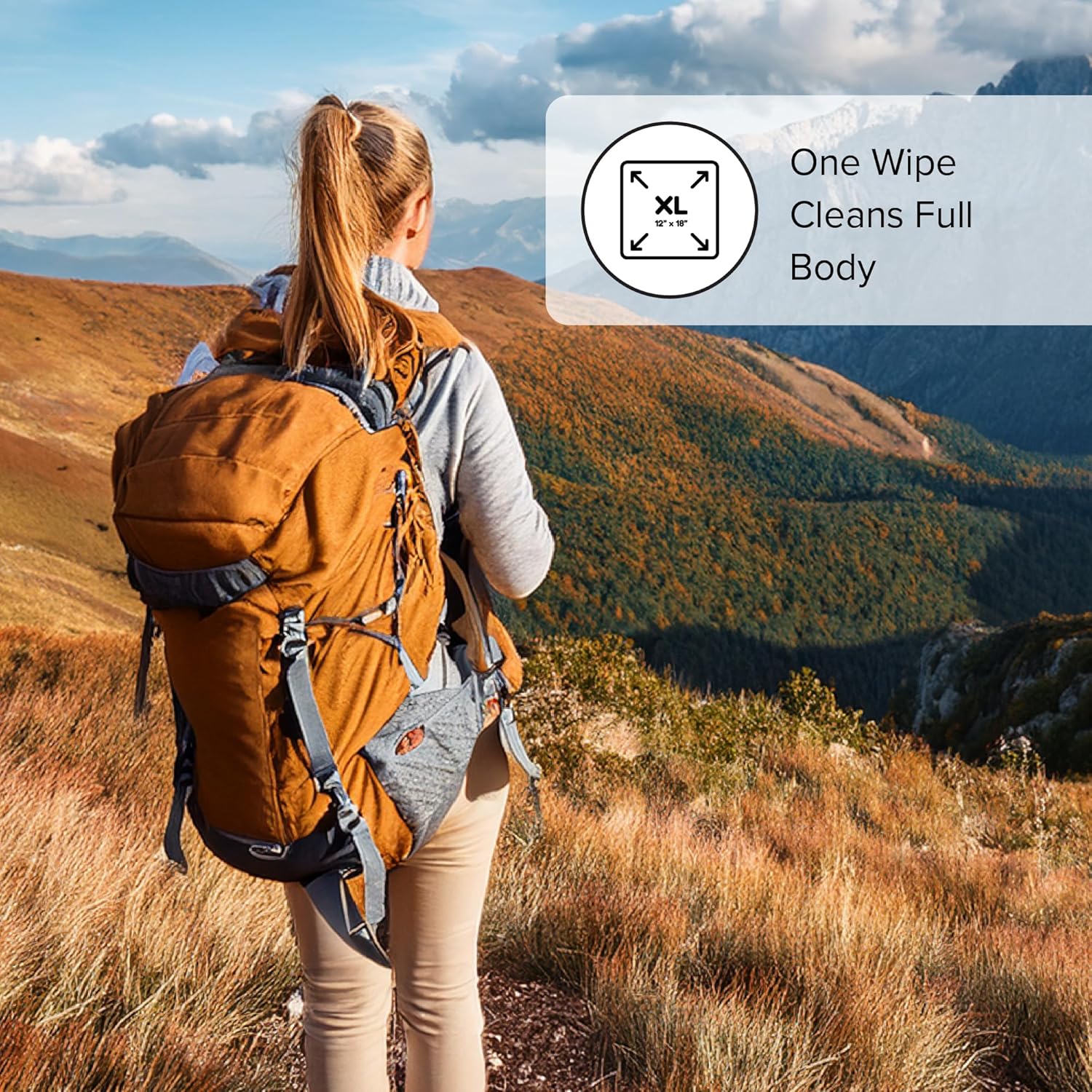 DRMTLGY Body and Face Shower Wipes for Women and Men - 45 Wipes. XTRA Large Biodegradable No Rinse Cleasning Wipes For Camping, Sports, Traveling, and more! (Pack of 2)