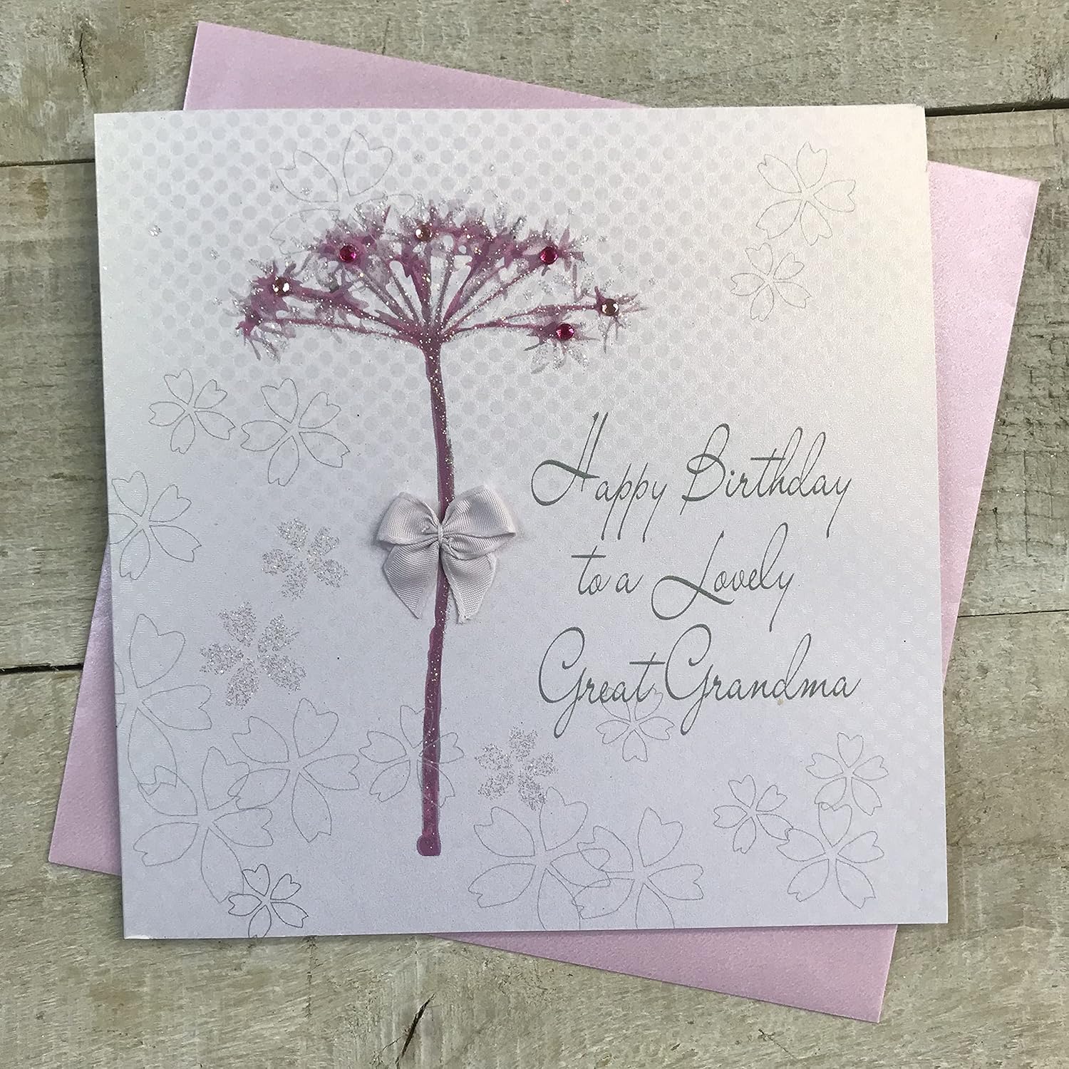 Happy Birthday Grandma Homemade Card Amazon.com: White Cotton Cards Happy Birthday To A Lovely Great Grandma  Handmade Card, Dandelion, Bd49 : Office Products