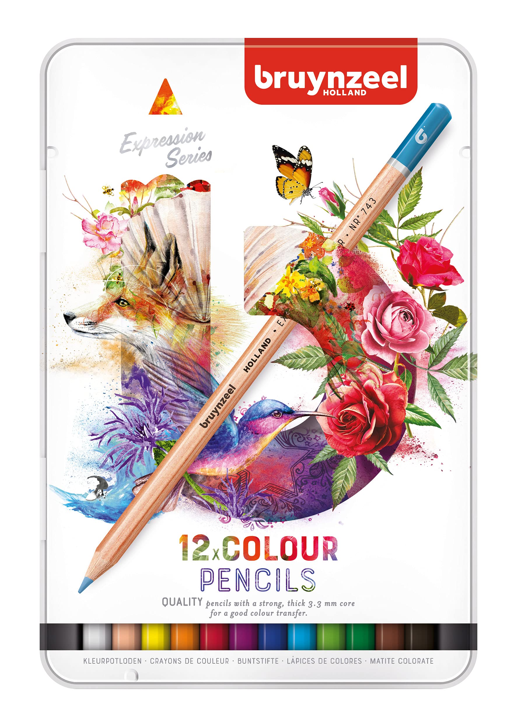 BruynzeelExpression Colour Pencils 12-Piece Set in Tin
